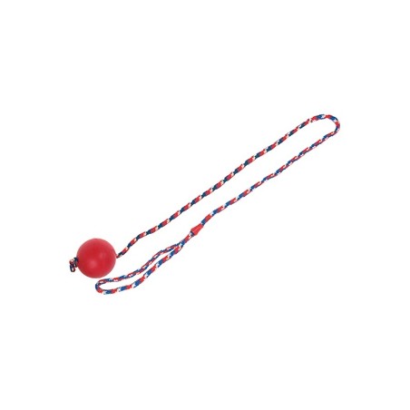 Rubber bal (7 cm) met koord