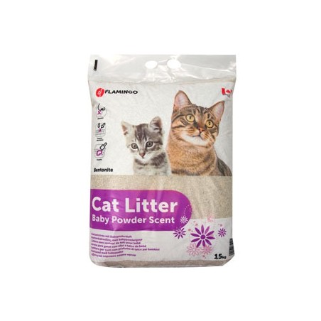 Kattenbakvulling met babypoedergeur