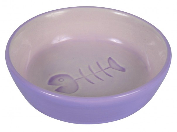 Eetpot blauw visgraat