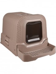 Kattentoilet Rattan Taupe