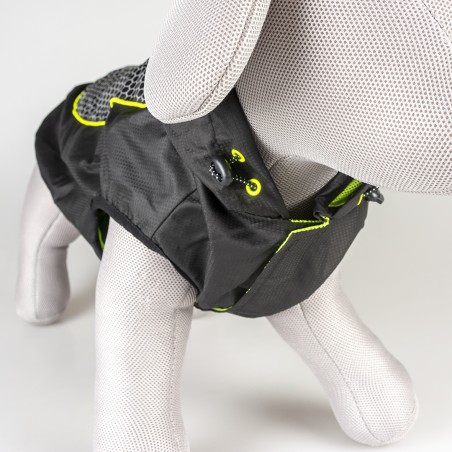 Hondenregenjas Sporty Zwart Geel