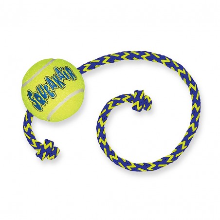 Kong Air Squeaker Tennisbal Met Touw